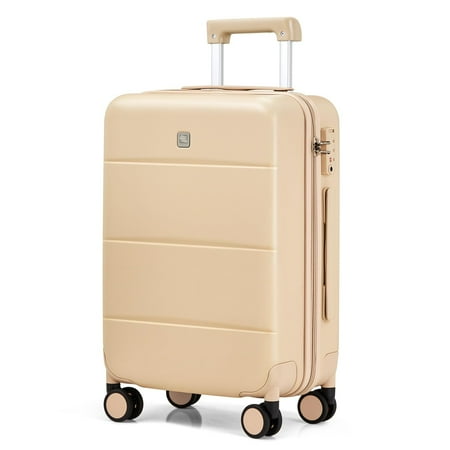 Hanke 26 Inch Luggage Large Suitcase With Spinner Wheels Tsa Luggage Suitcases Traveler's Choice Hard Case Luggage For Women & Men Rolling Checked Luggage(Cuba Sand)