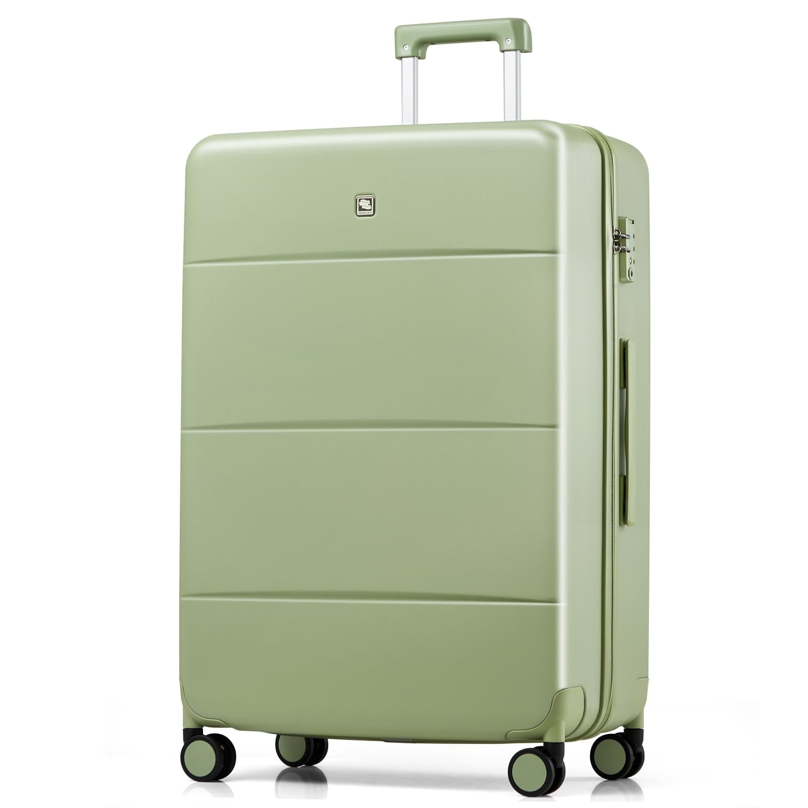 Hanke 28 Inch Luggage Large Suitcase With Spinner Wheels Tsa Luggage Suitcases Traveler s Choice Hard Case Luggage For Women Men Rolling Checked Luggage Bamboo Green Walmart