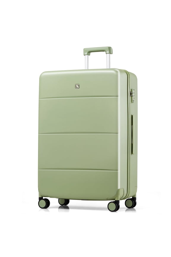 28 Inch Luggage Large Suitcase With Spinner Wheels Tsa Luggage Suitcases Traveler's Choice Hard Case Luggage For Women & Men Rolling Checked Luggage(Bamboo Green)