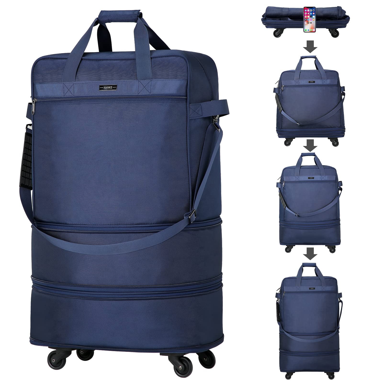 Hanke Carry On Luggage 22x14x9 Airline Approved Spinner Wheels Hard