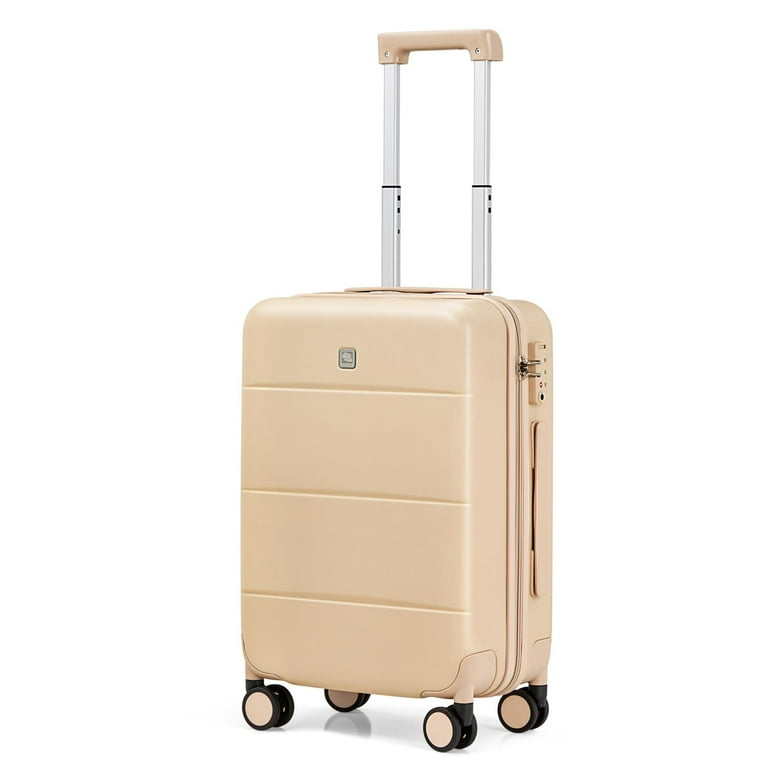 Hanke Carry On Luggage 22x14x9 Airline Approved Spinner Wheels Hard Shell Suitcases for Women Men TSA Luggage Travel Suitcase Rolling Light Weight Luggage 20 Inch Cuba Sand Walmart