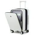 thumbnail image 1 of Hanke Expandable Carry On Luggage Travel Suitcase, Smoke White, 1 of 9