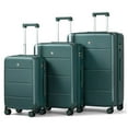 thumbnail image 1 of Hanke Luggage Sets 3 Piece, 20/24/28 Inch Hard Shell Suitcases with Wheels & TSA Lock Lightweight PC Hardside Luggage for Travel(Blackish Green), 1 of 8