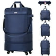 thumbnail image 1 of Hanke Suitcases with Wheels Expandable Foldable Luggage Bag Suitcase Collapsible Rolling Travel Bag Duffel Bag for Men Women Lightweight Suitcases,BLUE, 1 of 6