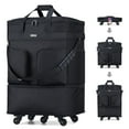 thumbnail image 1 of Hanke Suitcases with Wheels Expandable Foldable Luggage Bag Suitcase Collapsible Rolling Travel Bag Duffel Bag for Men Women Lightweight Suitcases,Black, 1 of 11