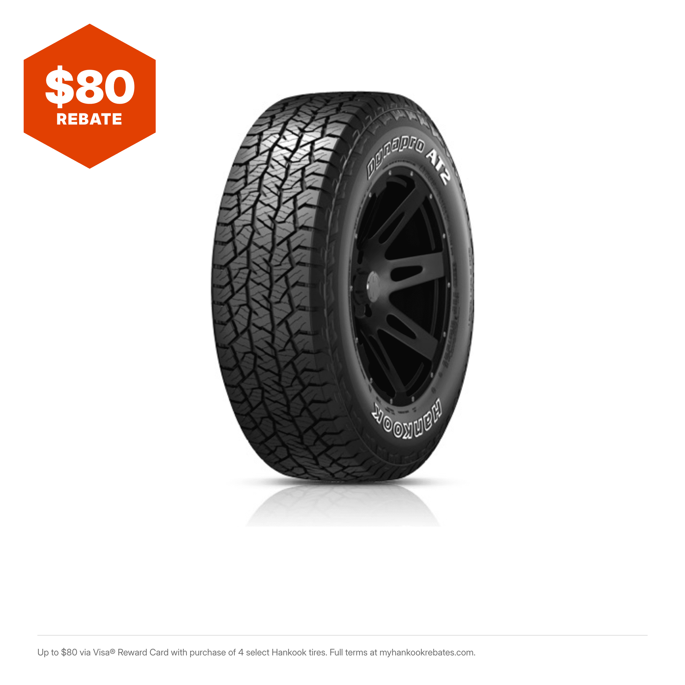 Hankook Dynapro AT2 245/70R16 111T XL A/T All Terrain Tire Fits: 2004 Jeep Grand Cherokee Laredo, 2000-06 Toyota Tundra SR5