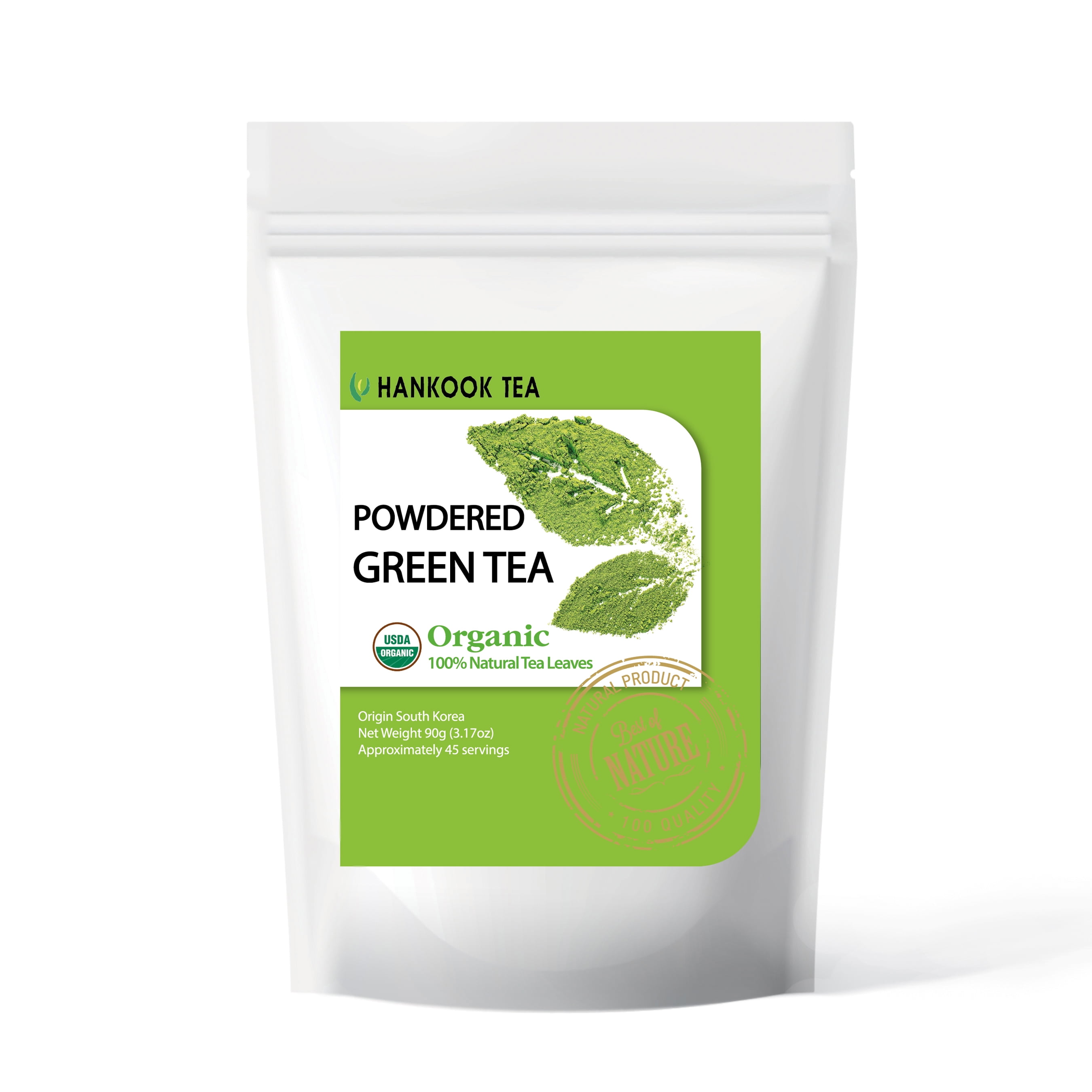 Hankook Tea Organic Powdered Green Tea - Culinary Grade - 90g polybag