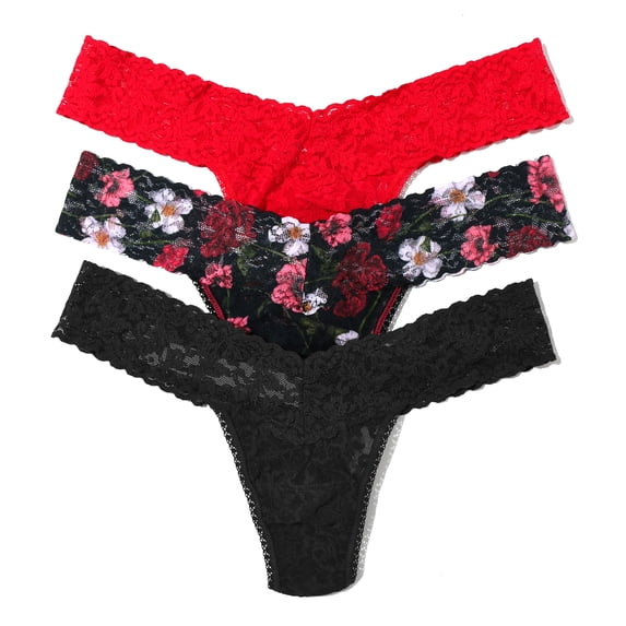 Hanky Panky 3-PACK Signature Lace Low Rise Thong (49113PK),Am I Dreaming
