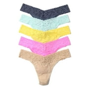 Hanky Panky 5-PACK Signature Lace Original Rise Thong (48115PK),Cannes You Believe It