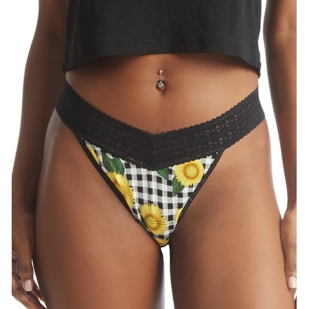 Hanky Panky FIELDS OF GOLD Printed DreamEase Original Rise Thong, US One Size