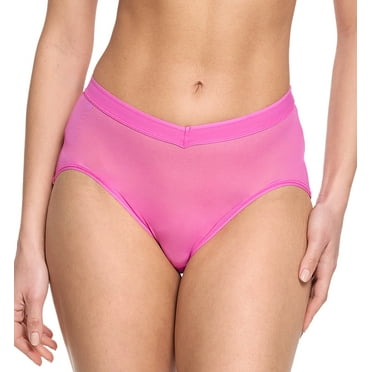 Hanky Panky Mesh High Cut French Brief (7M2444),XL,Berry Burst