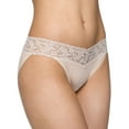 thumbnail image 1 of Hanky Panky Organic Cotton V-kini with Lace (892201),XL,Chai, 1 of 3