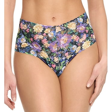 Hanky Panky Printed Retro Lace Thong (PR9K1926),Dream Garden