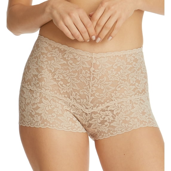 Hanky Panky Retro Lace Hot Pant (9K1251),Large,Chai
