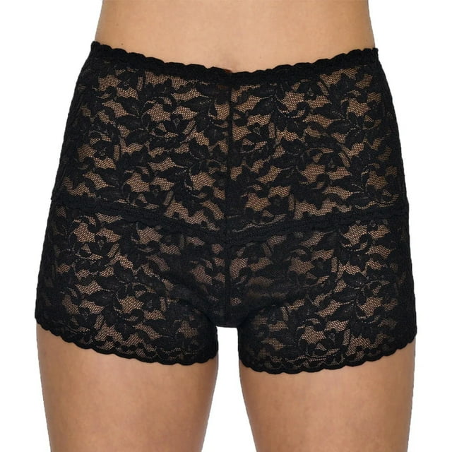 Hanky Panky Retro Lace Hot Pant (9K1251),Small,Black
