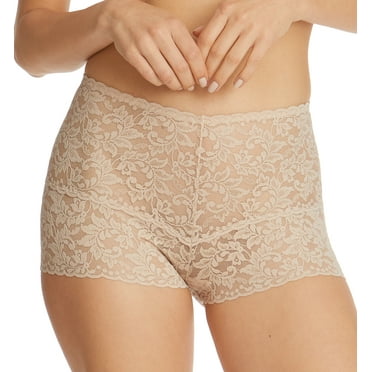 Hanky Panky Retro Lace Hot Pant (9K1251),Small,Chai