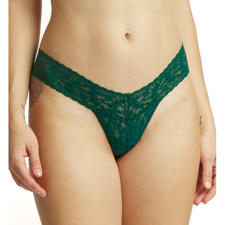 Hanky Panky Signature Lace Original Rise Thong (4811P),Green Queen 