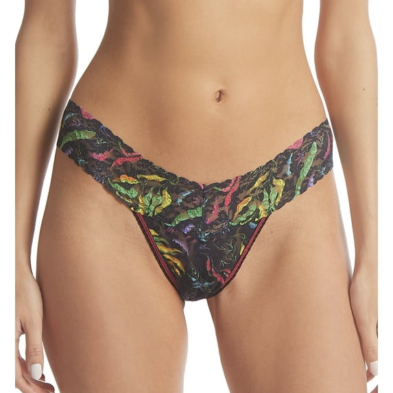 Hanky Panky Signature Lace Printed Low Rise Thong (PR4911P),Floating