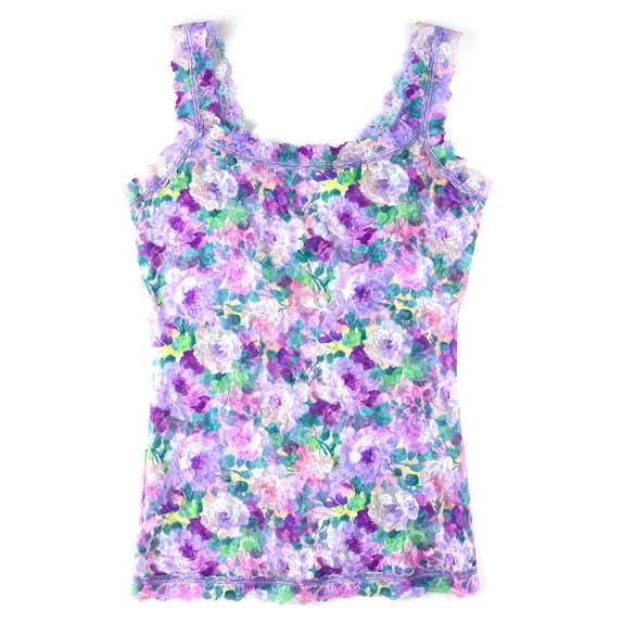 Hanky Panky Signature Lace Printed Unlined Camisole (PR1390L),XS,Bathe in Petals
