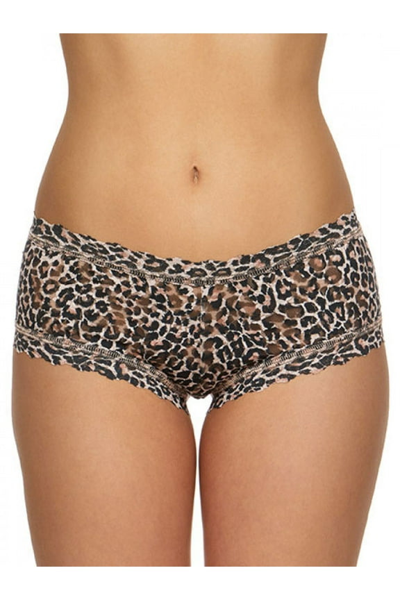 Women's Classic Leopard Boyshort, Brown/Black, Medium