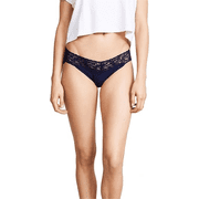 Hanky Panky Womens Cotton with a Conscience V-Kini Briefs, Navy, X-Large