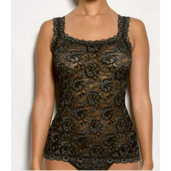 Hanky Panky Women's Signature Lace Camisole, Black Heather, 1X
