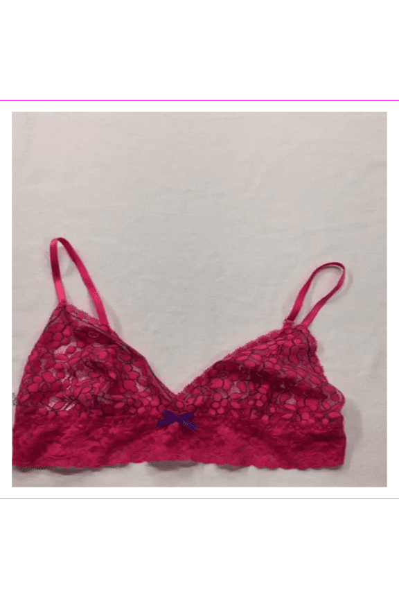 Womens Leila Lace Bralette,Pink,Small