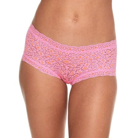 Hanky Panky Womens Leopard Cross-Dyed Lace Boyshort Style-7J1201