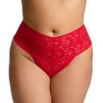 thumbnail image 1 of Hanky Panky Plus Size Retro Lace Thong (9K1926X),Red, 1 of 4