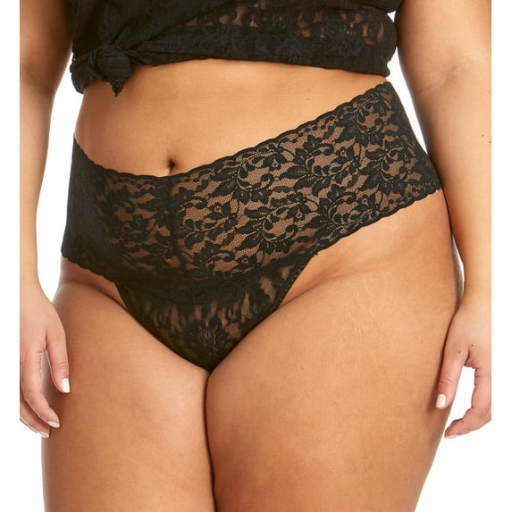 Hanky Panky Womens Plus Size Signature Lace Retro Thong Style-9K1926X
