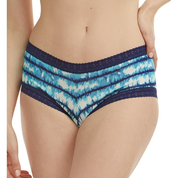 Hanky Panky DreamEase Printed Boyshort (PR681274),Medium,Indigo Stripe