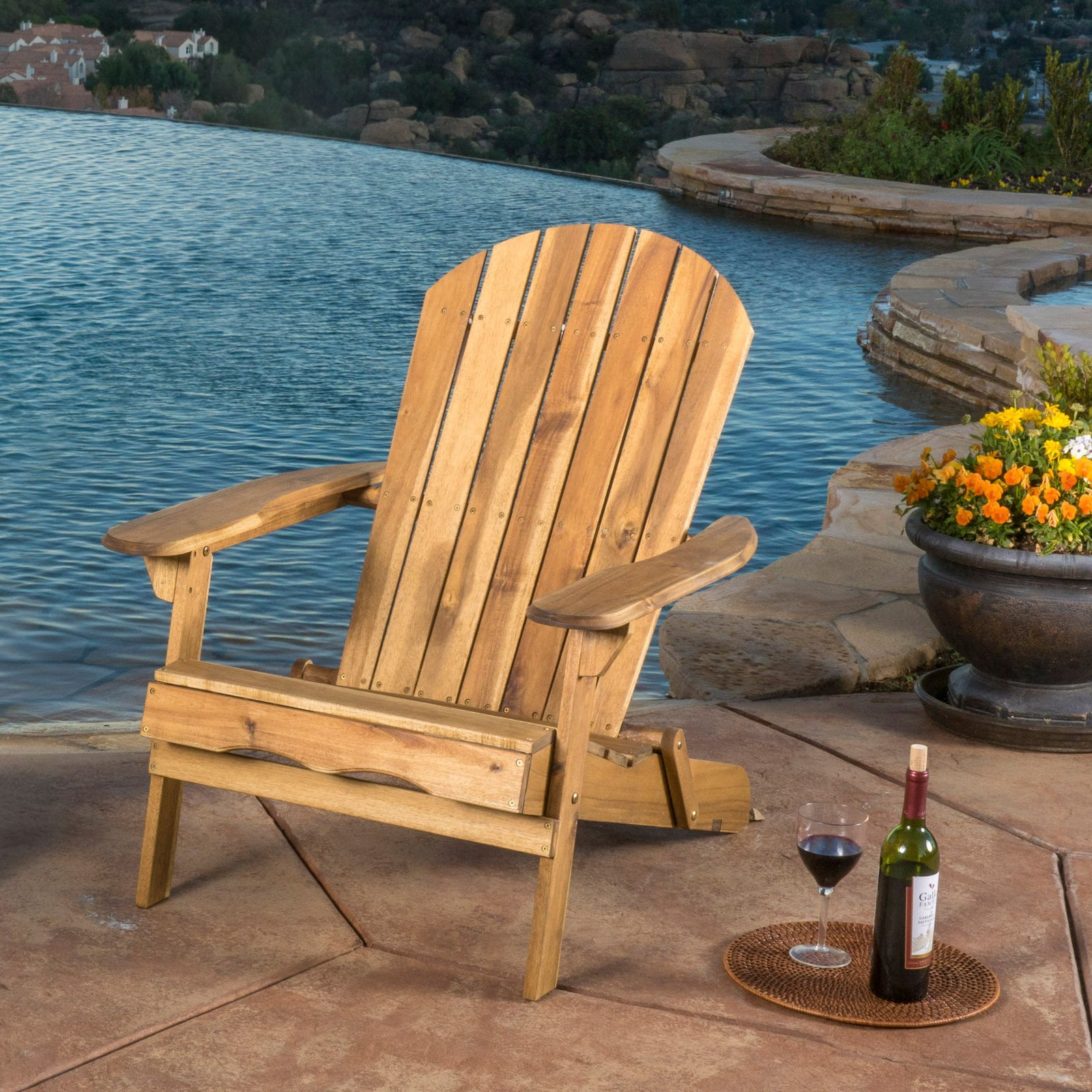 Hanlee folding wood adirondack chair deals