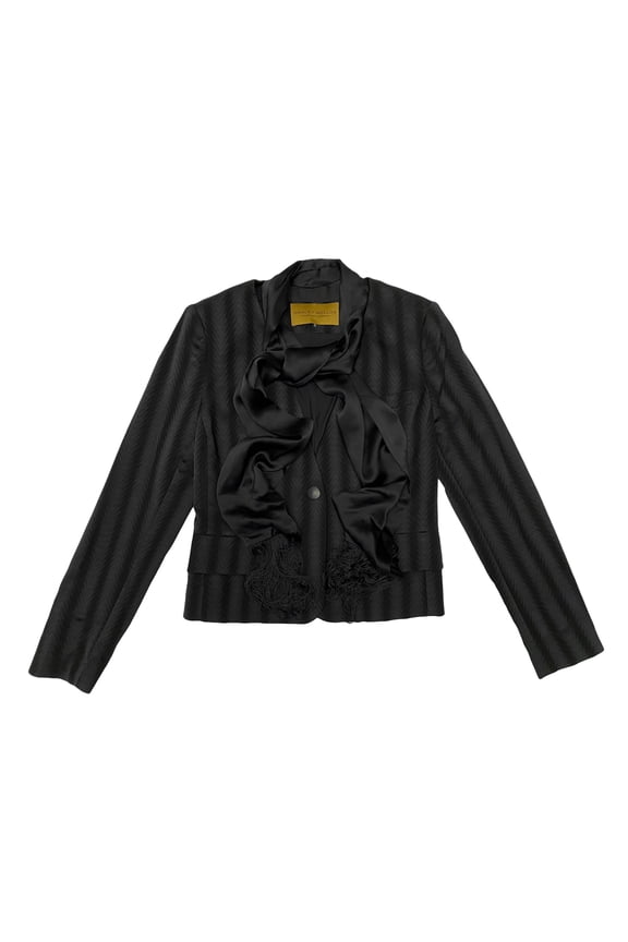 Women's Blazer with Removable Scarf 4 Black