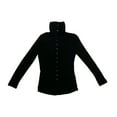 thumbnail image 1 of Hanley Mellon Women's Button-Down Turtleneck 8 Black, 1 of 2