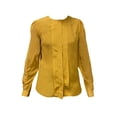 thumbnail image 1 of Hanley Mellon Women's Collarless Military Blouse 2 Mustard Yellow, 1 of 1