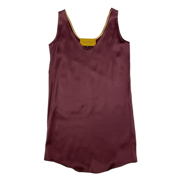 Hanley Mellon Women's Sleeveless Tank Dress 4 Burgundy