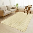 thumbnail image 1 of Hanmade Woven Rectangle Jute Rug, Rustic Braided Reversible Farmhouse Carpet for Kitchen, Living Room, Bedroom. Barley White, 2.6 X 14 FT, 1 of 4