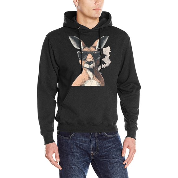 Hanmun Animal Ultimate Men Heavy Blend Hooded Sweatshirt Cotton Drawstring Long Sleeve Casual Fashion