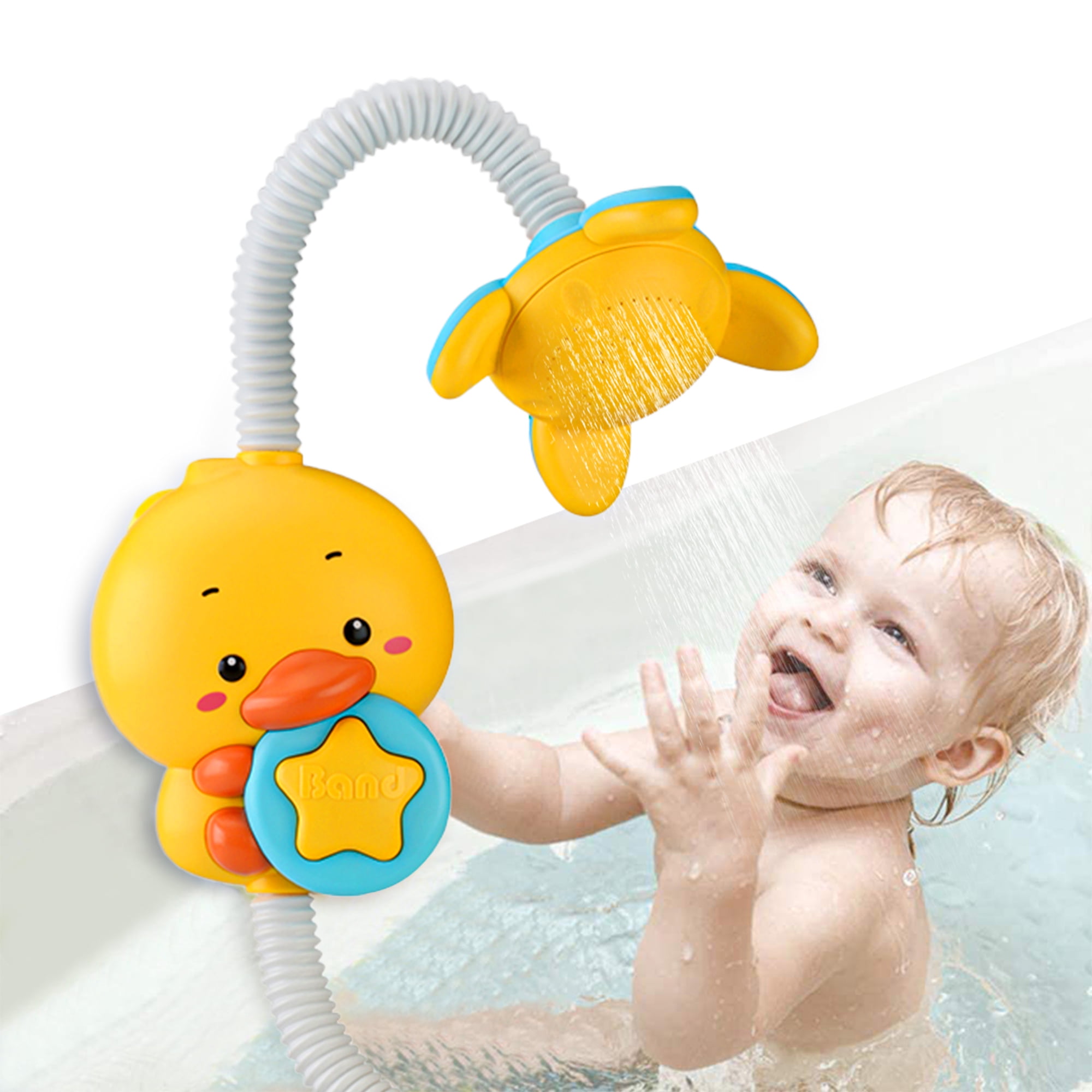 Bath Toys for Toddlers 1-3 2-4 Bathtub Bubble Maker with Baby Shower Head  Wind-Up Turtle Duck Toys for Babies 6-12 12-18 Month Bathtime Bathroom Toys