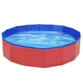 thumbnail image 1 of Hanmun Collapsible Kiddie Pool Hard Plastic Dog Pool - Ball Pit Portable Pet Bath Tub Durable Pool for Puppy, Toddler Outdoor Water Game for Backyard 47.2", Round, 1 of 7