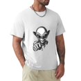 thumbnail image 1 of Hanmun Men's Extraterrestrial Alien T-Shirts Short Sleeve Cotton Round Crew Neck L T-Shirt Moisture Wicking White USA, 1 of 9