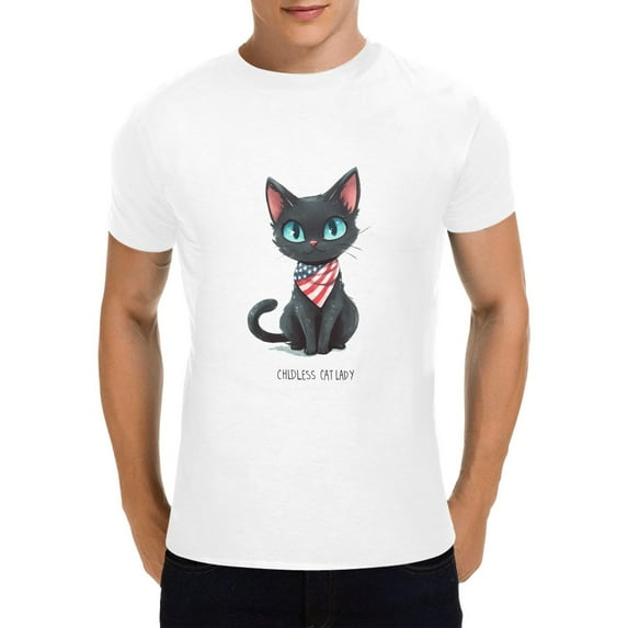 Hanmun This Childless Cat Lady Ladies is Voting Kamala T-Shirt Size S-3XL