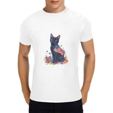 Hanmun This Childless Cat Lady is Voting Kamala-Harris 2024 Retro Men T-Shirt Size S-3XL