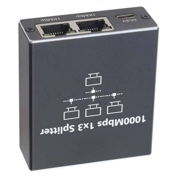 HannLk 1000Mbps Ethernet Splitter Gigabit LAN Adapter Simultaneous Device Connection