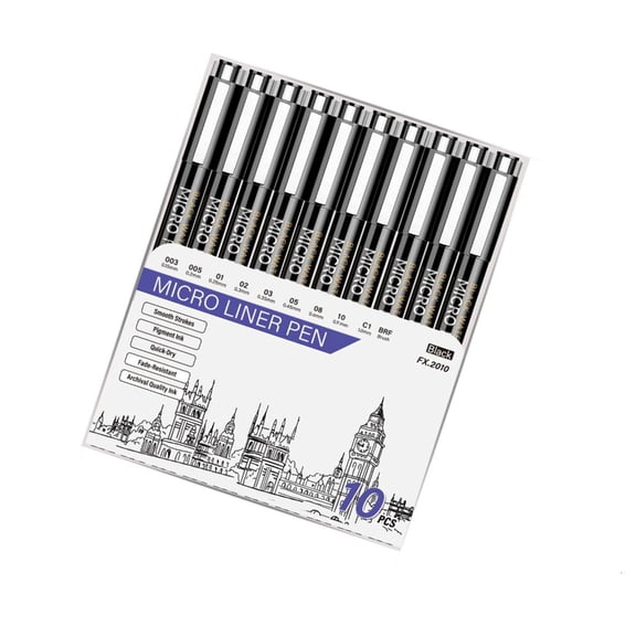 HannLk 10PCS Fine Line Sketching Pen Technical Drawing Liner Pens Set For Architects
