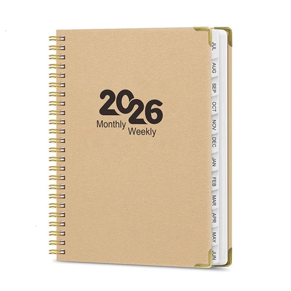 HannLk 2026 Twin Coil Binding Weekly Planner 12 Month Academic Planner For Scheduling
