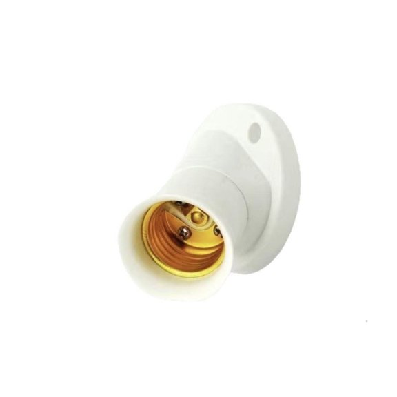 HannLk 20PCS Wall Mounted E27 Angled Light Socket 45 Degree Tilted Lamp Holder Base