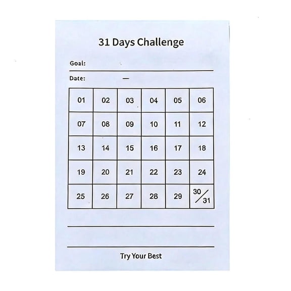 HannLk 31 Day Trackers Notebook Multipurpose 31 Day Diary For Personals Development