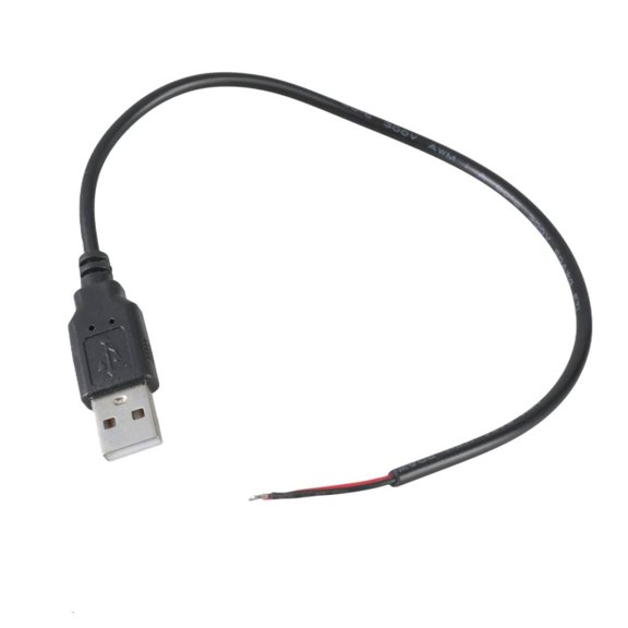 HannLk 3A Copper USB Single Head Charging Cable Cord 2Pin Bare Wire Soldering Line