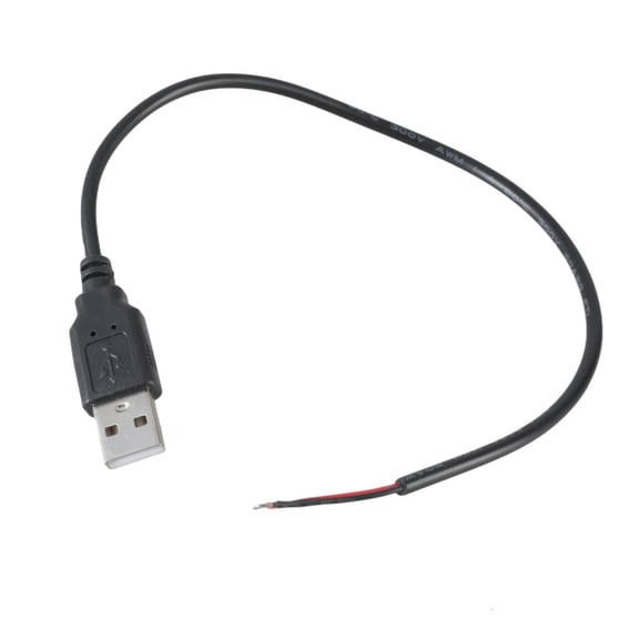 HannLk 3A Copper USB Single Head Charging Cable Cord 2Pin Bare Wire Soldering Line